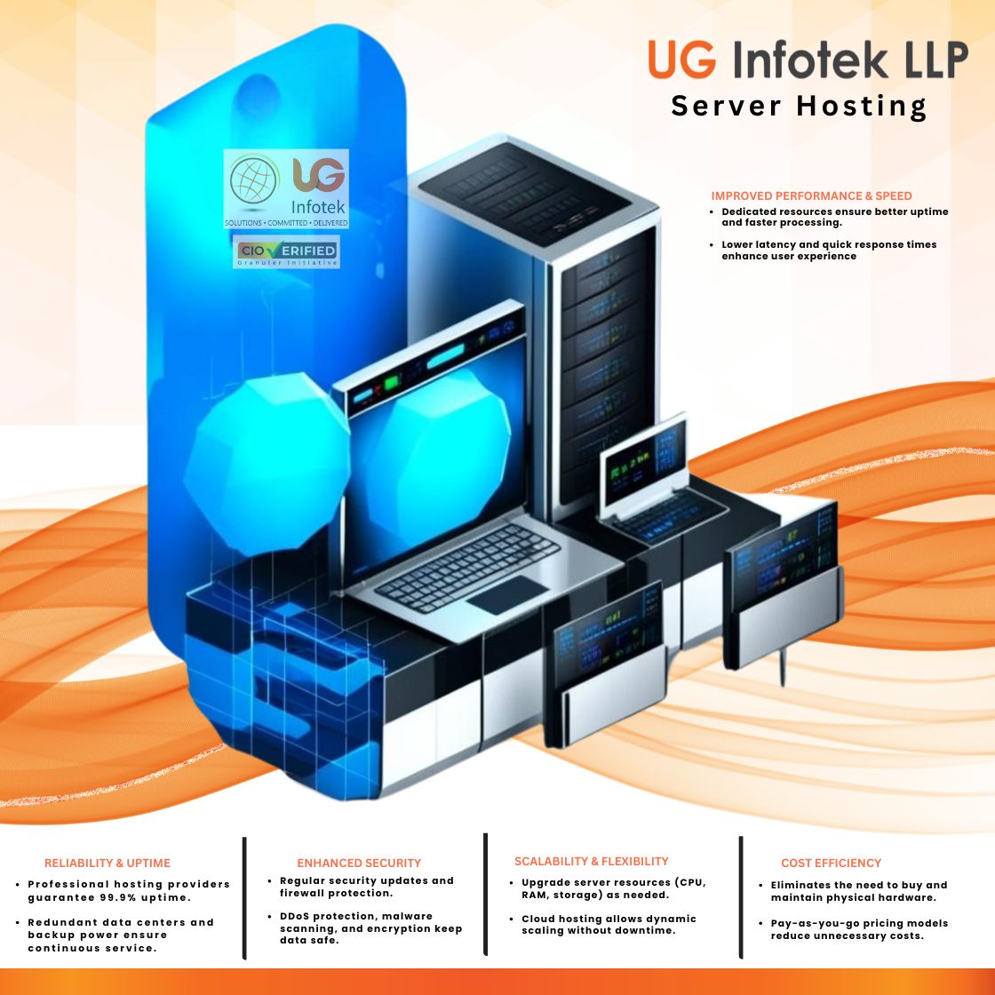 server hosting infographic